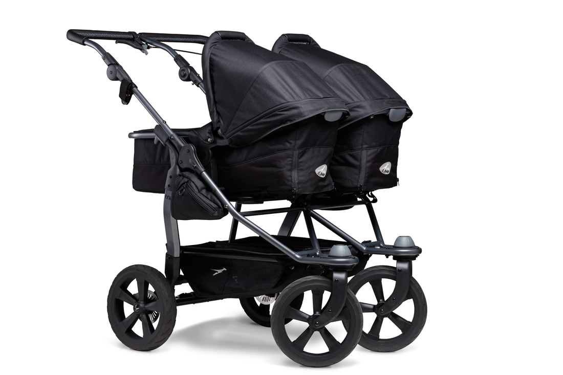 TFK Duo Ecco - Twin Combi Stroller - Black - Babyhuys.com